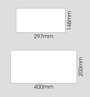 Doppelseitige Fluchtwegschilder rechts / links in Größen 297x148mm, 400x200mm